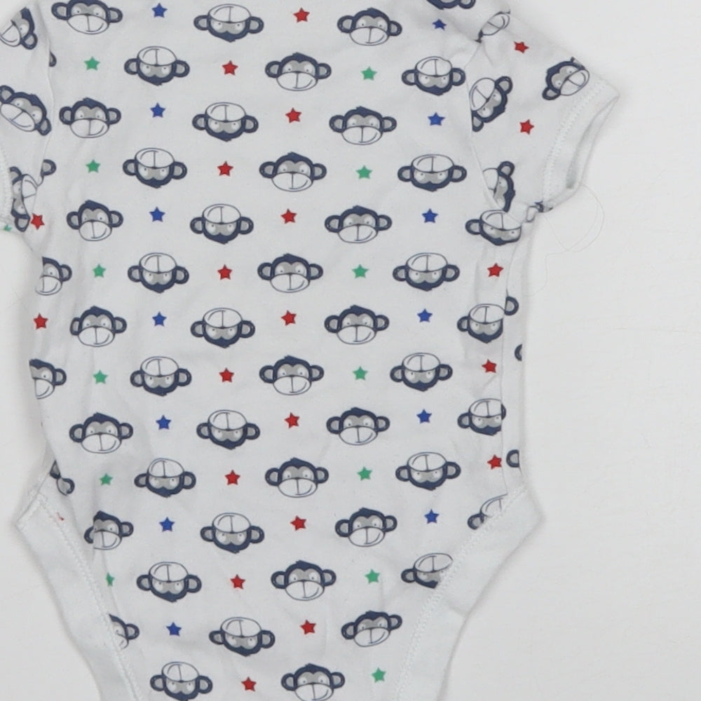 Primark Boys Multicoloured Animal Print  Leotard One-Piece Size 0-3 Months  - Monkey