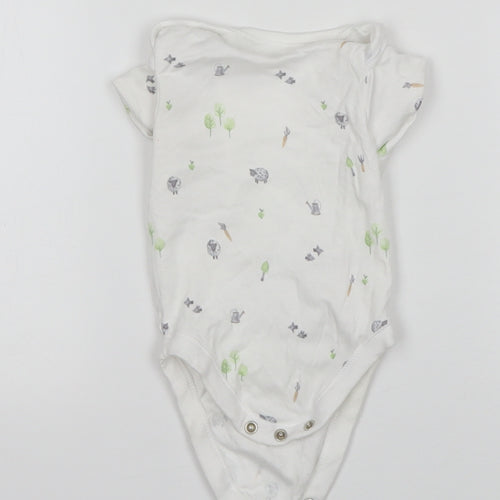 George Baby White Animal Print  Leotard One-Piece Size 3-6 Months