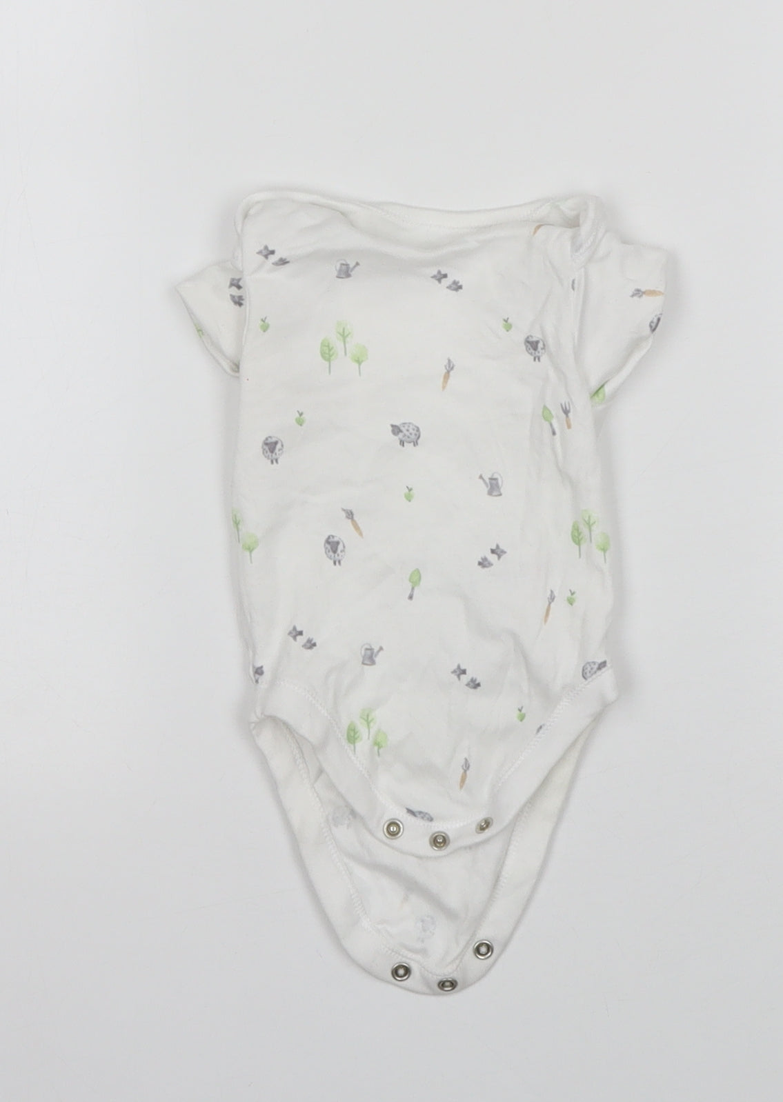 George Baby White Animal Print  Leotard One-Piece Size 3-6 Months