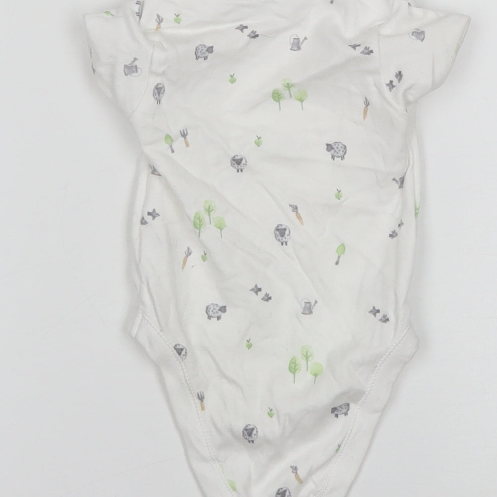 George Baby White Animal Print  Leotard One-Piece Size 3-6 Months