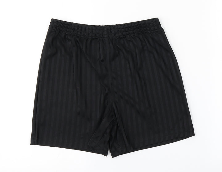 George Boys Black Striped  Sweat Shorts Size 10-11 Years