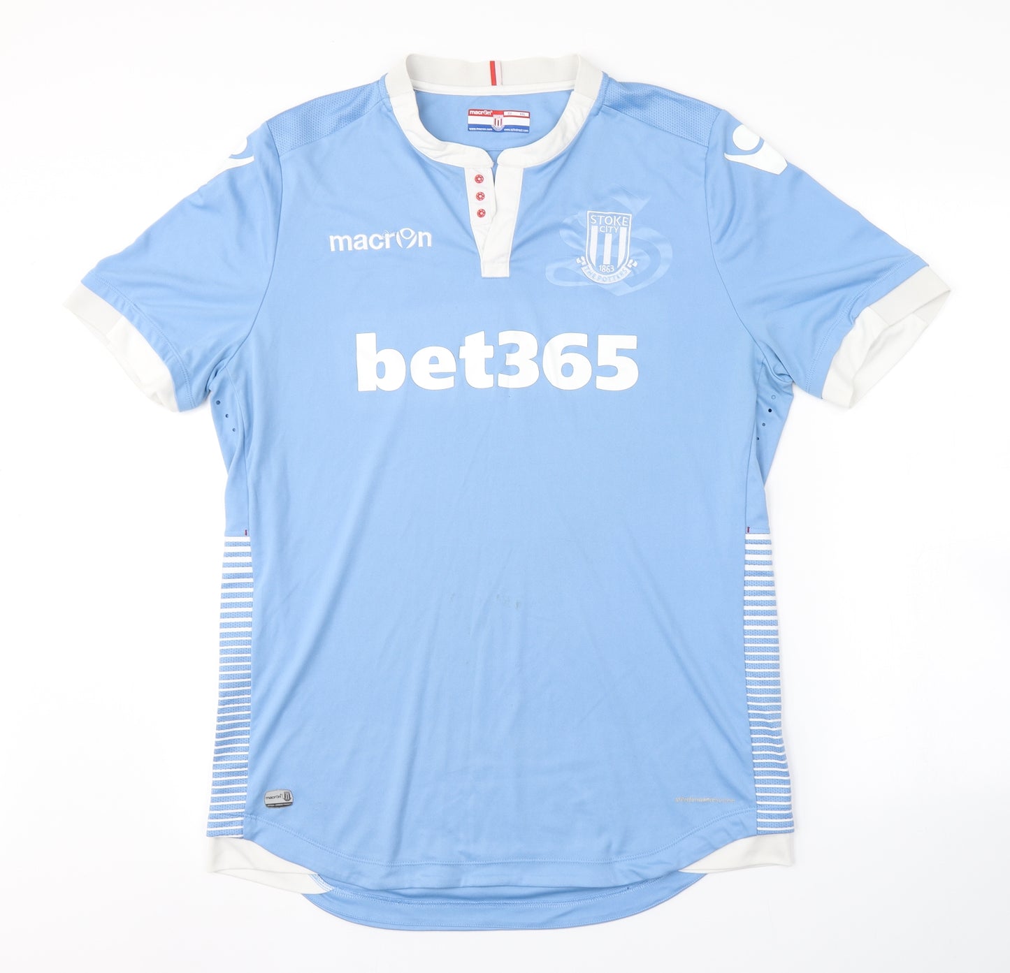 Macron Mens Blue   Jersey Casual Size 2XL  - STOKE CITY