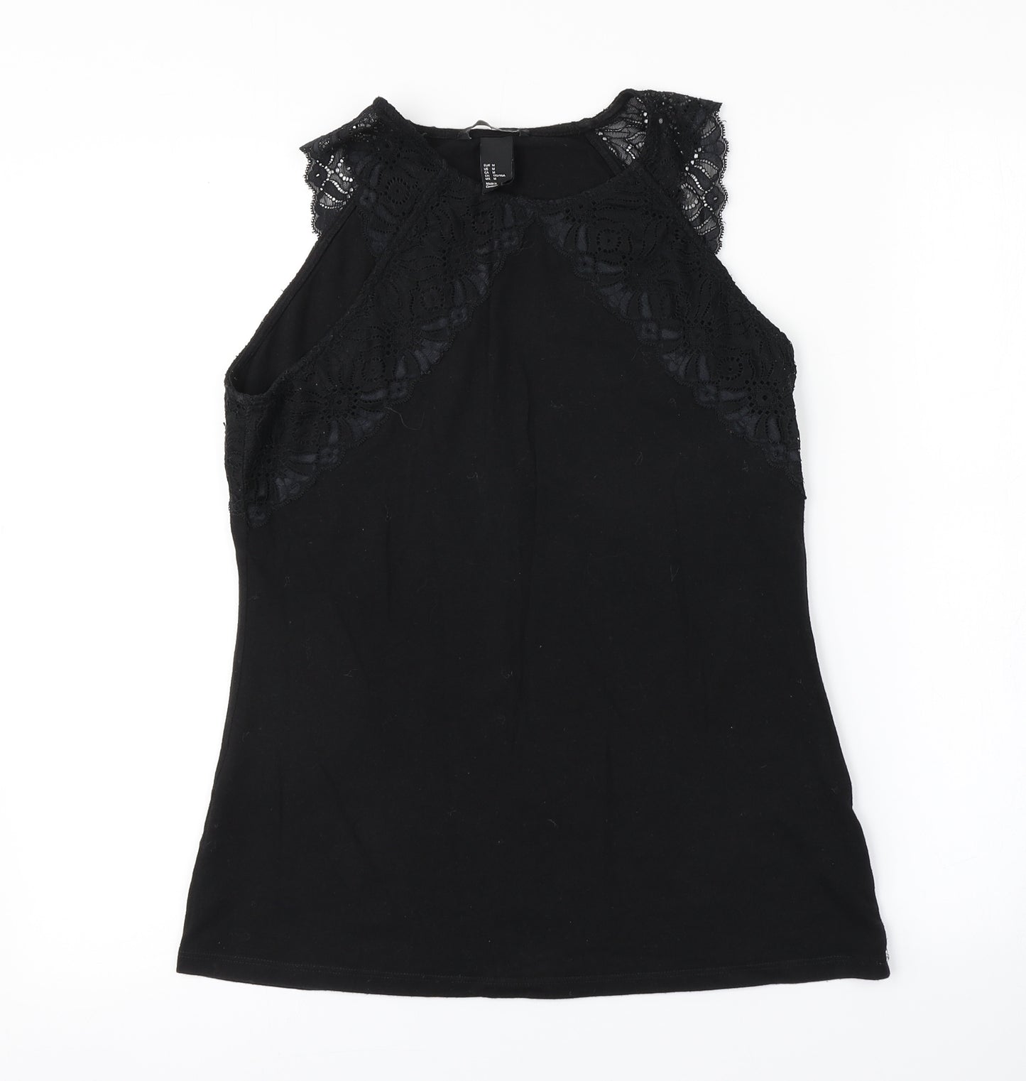 H&M Womens Black Floral  Basic Tank Size M