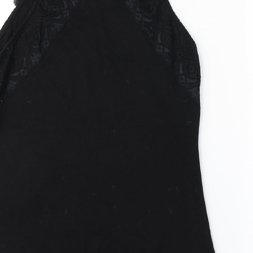 H&M Womens Black Floral  Basic Tank Size M