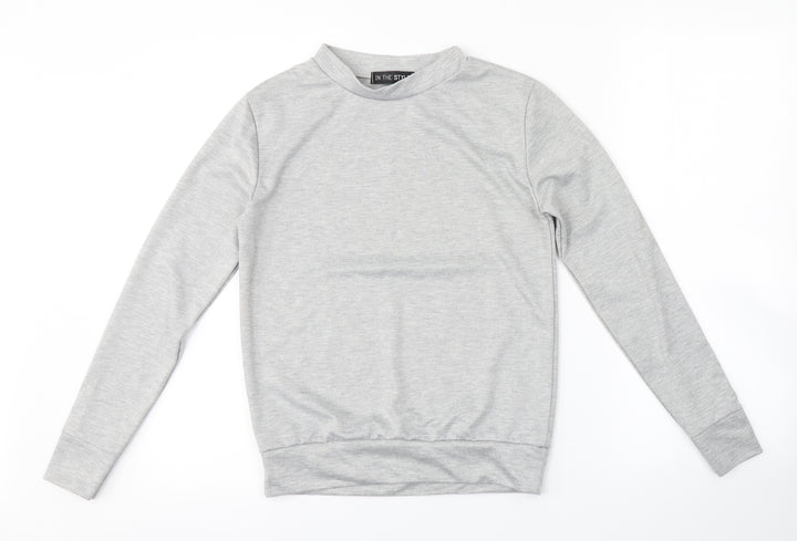 In the Style Womens Grey Pullover Sweatshirt Size 6