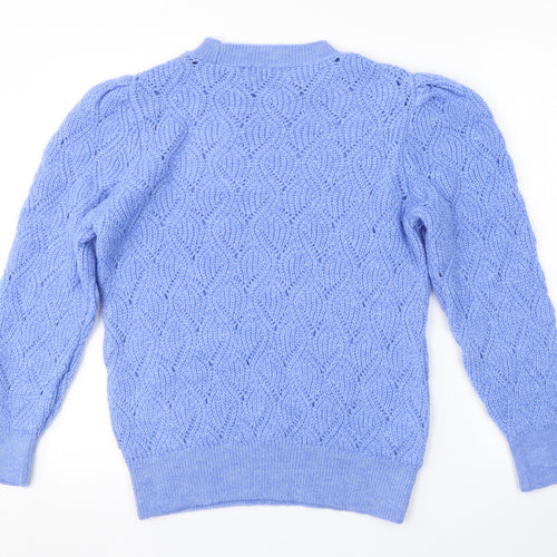 Papaya Womens Blue Argyle/Diamond  Pullover Jumper Size M