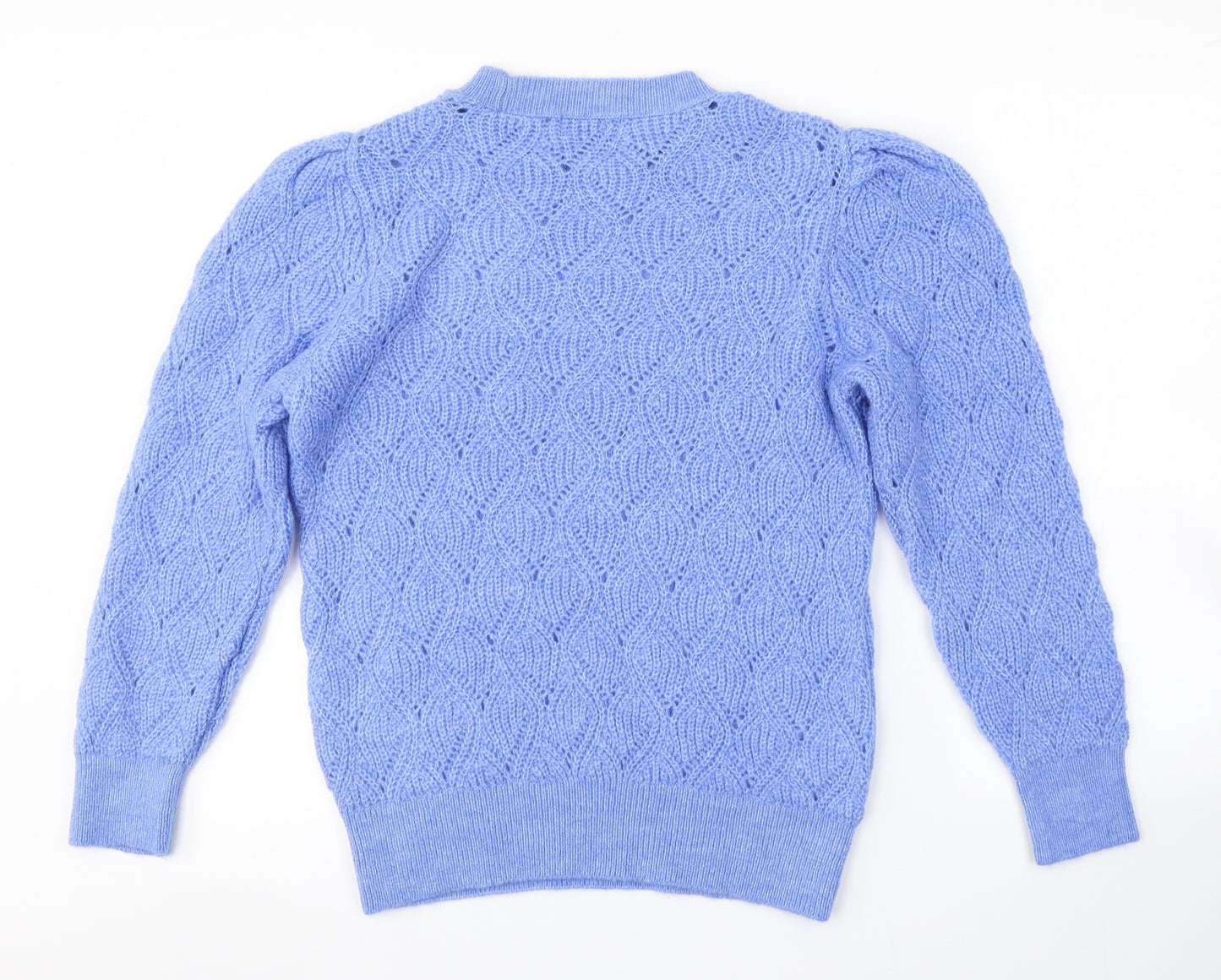 Papaya Womens Blue Argyle/Diamond  Pullover Jumper Size M