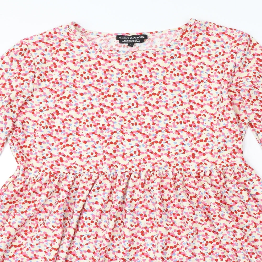 Wednesday's Girl Womens Multicoloured Floral  A-Line  Size S