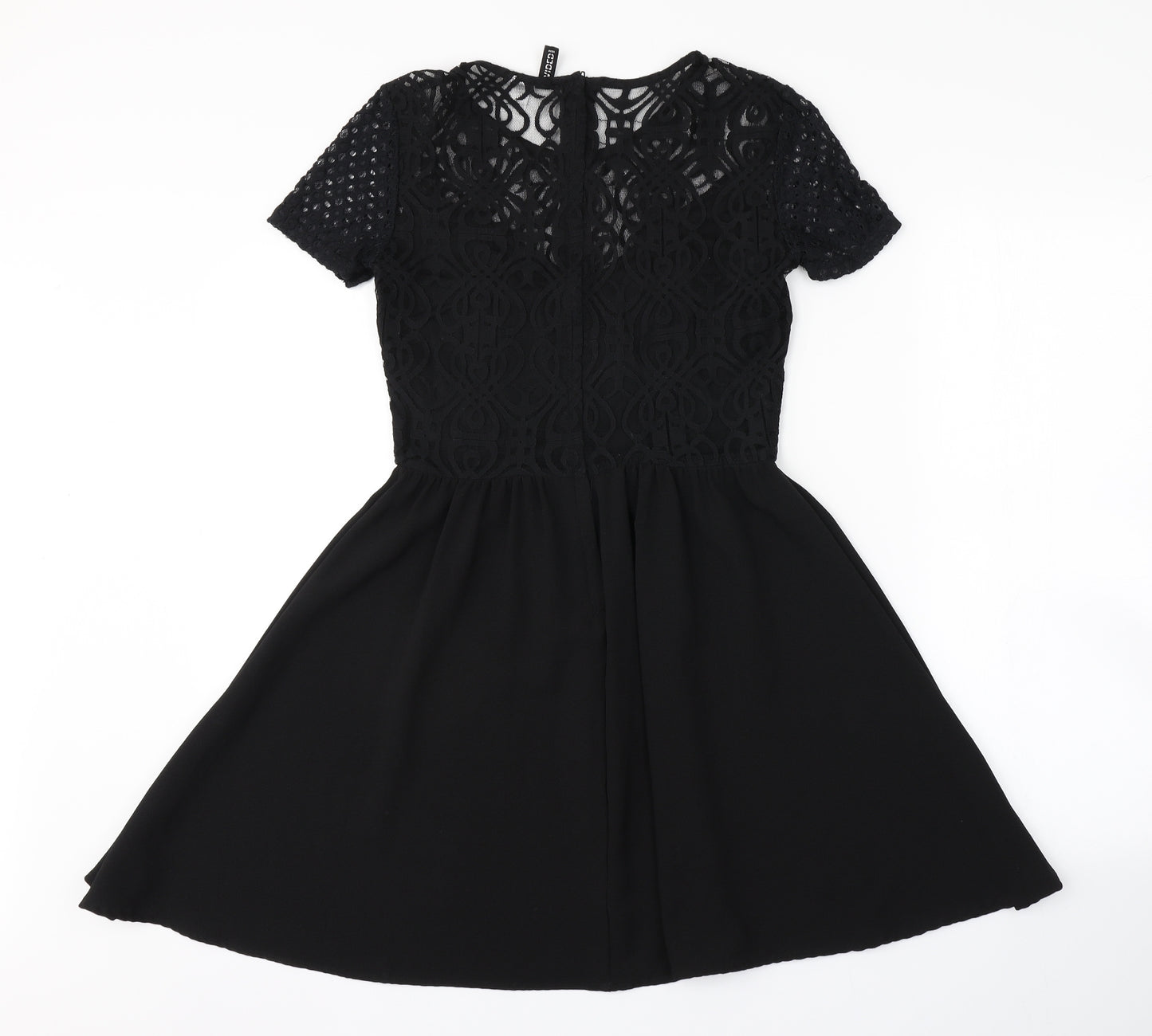 H&M Womens Black Argyle/Diamond  A-Line  Size 8