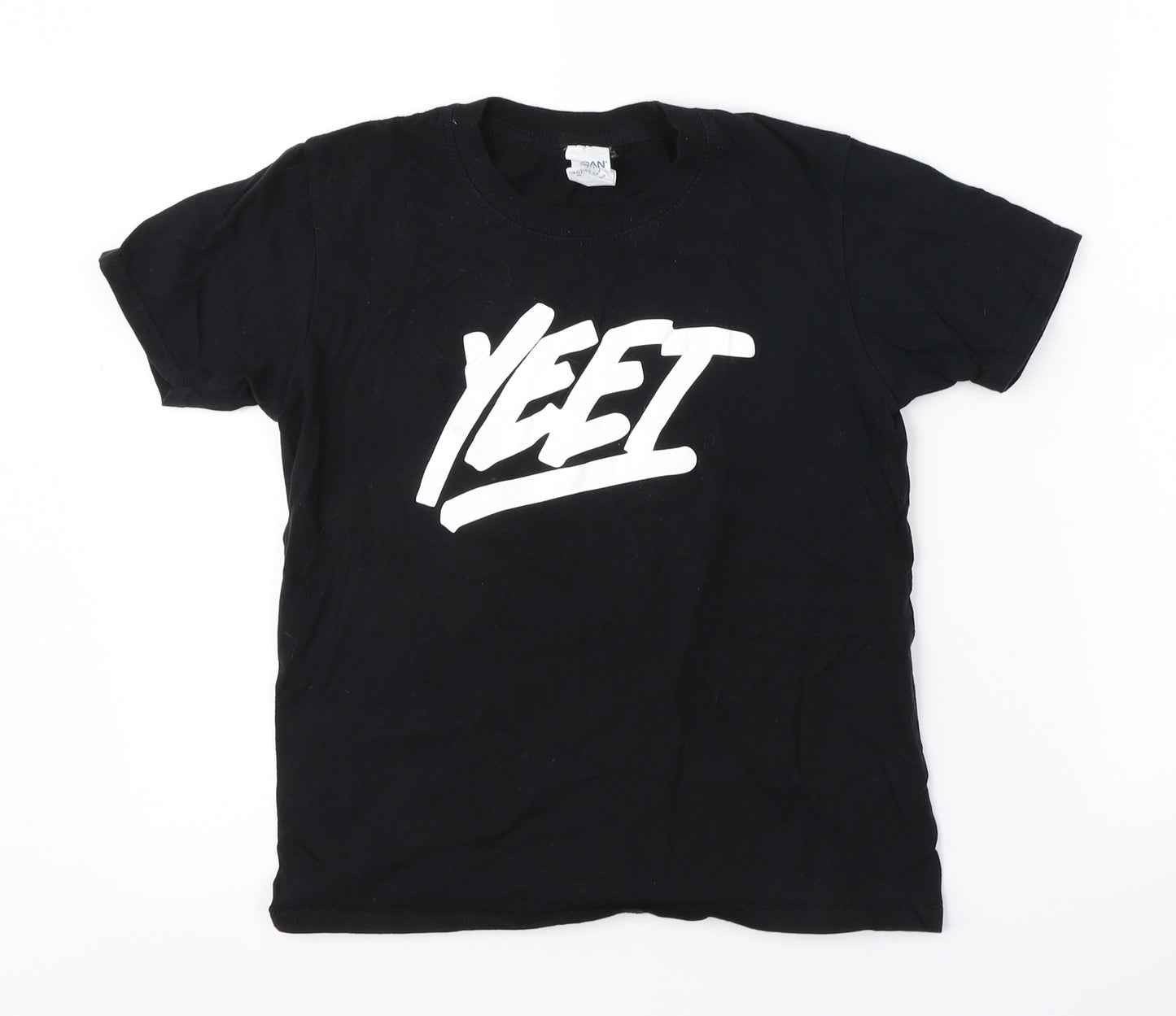 Preworn Boys Black   Basic T-Shirt Size L