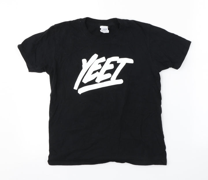 Preworn Boys Black   Basic T-Shirt Size L