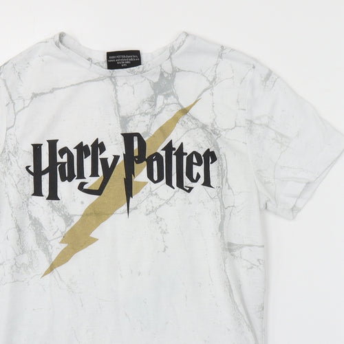 Primark Boys White   Basic T-Shirt Size 9-10 Years  - HARRY POTTER