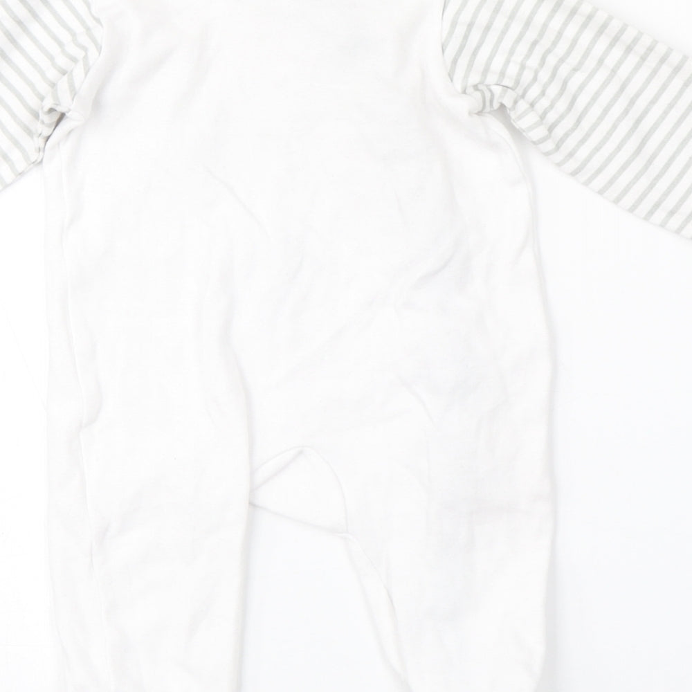 Preworn Baby White Striped  Babygrow One-Piece Size 3-6 Months