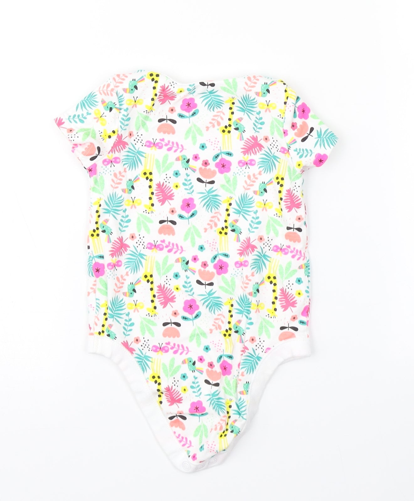 F&F Baby White Floral  Babygrow One-Piece Size 12-18 Months