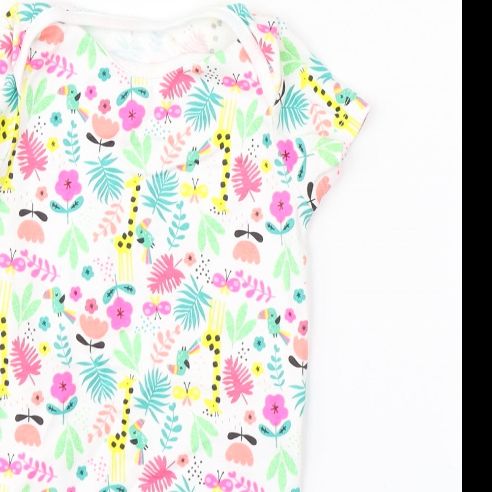 F&F Baby White Floral  Babygrow One-Piece Size 12-18 Months