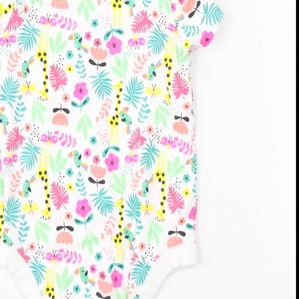 F&F Baby White Floral  Babygrow One-Piece Size 12-18 Months