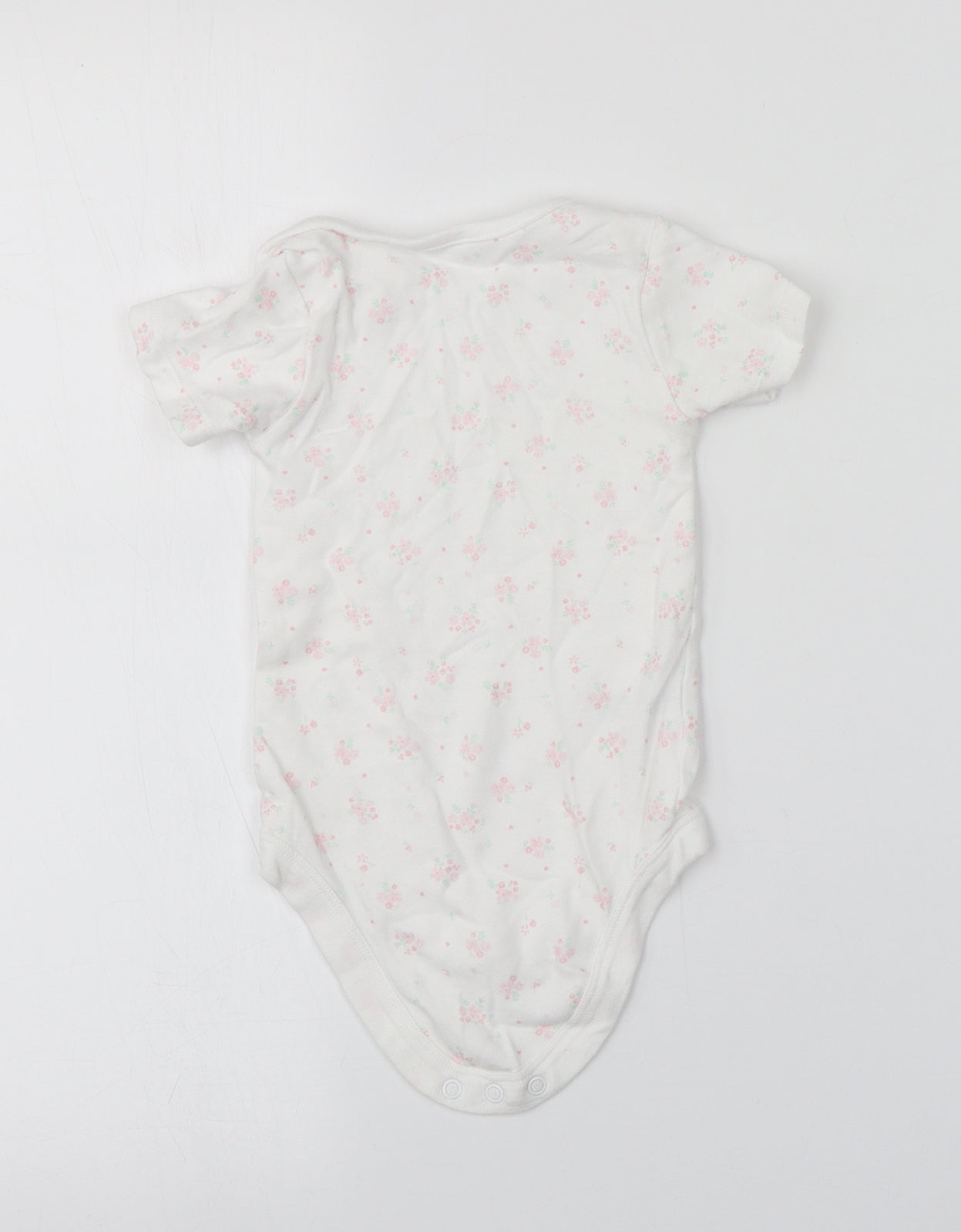 TU Baby White Floral  Babygrow One-Piece Size 12-18 Months