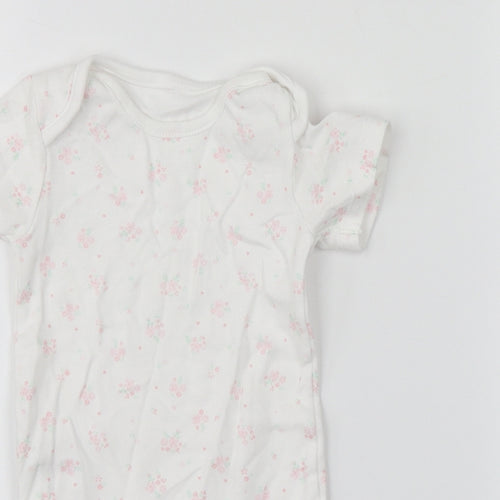 TU Baby White Floral  Babygrow One-Piece Size 12-18 Months
