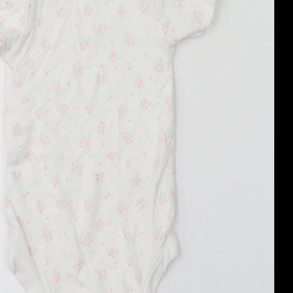 TU Baby White Floral  Babygrow One-Piece Size 12-18 Months