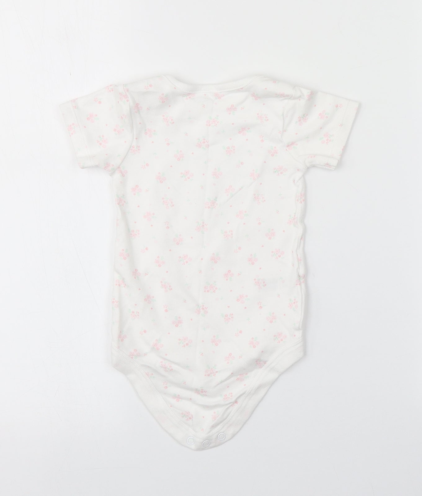 TU Baby White Floral  Babygrow One-Piece Size 12-18 Months