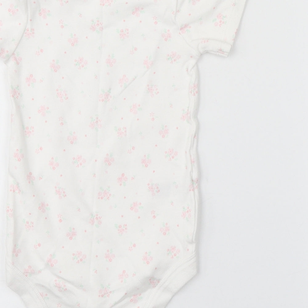 TU Baby White Floral  Babygrow One-Piece Size 12-18 Months