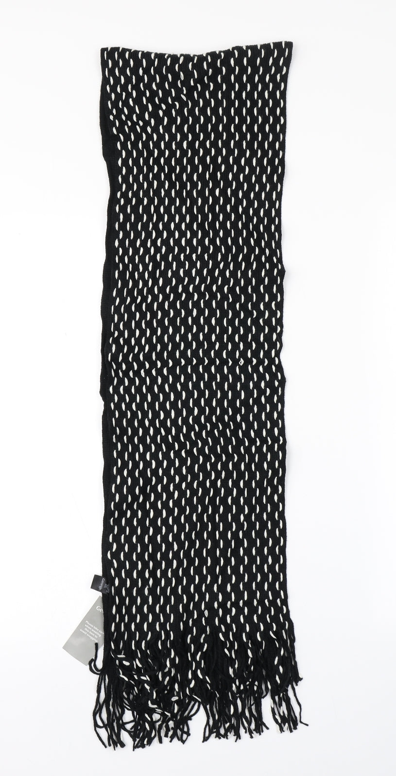George Unisex Black Striped   Scarf