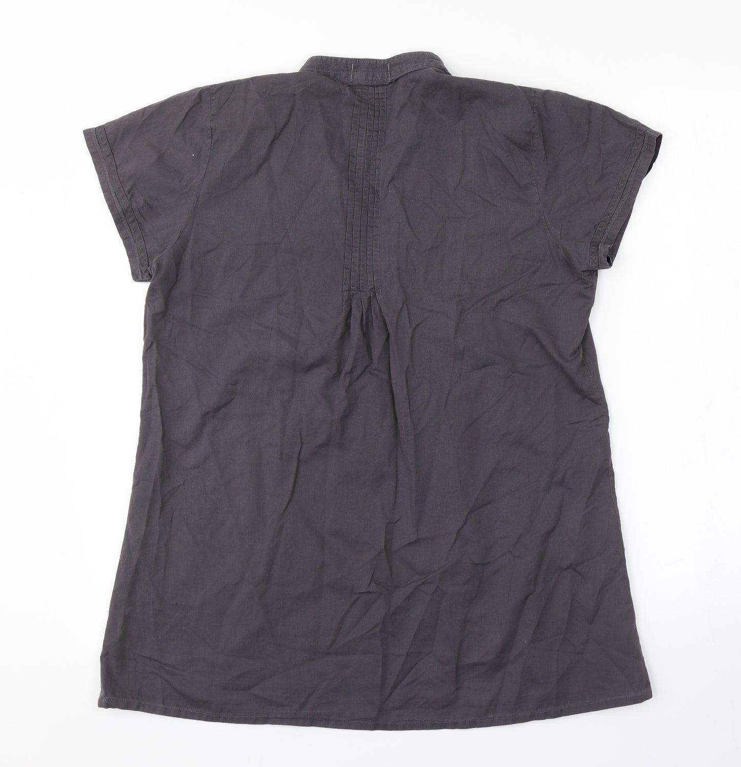 WILD POPPY Womens Grey   Basic Blouse Size L