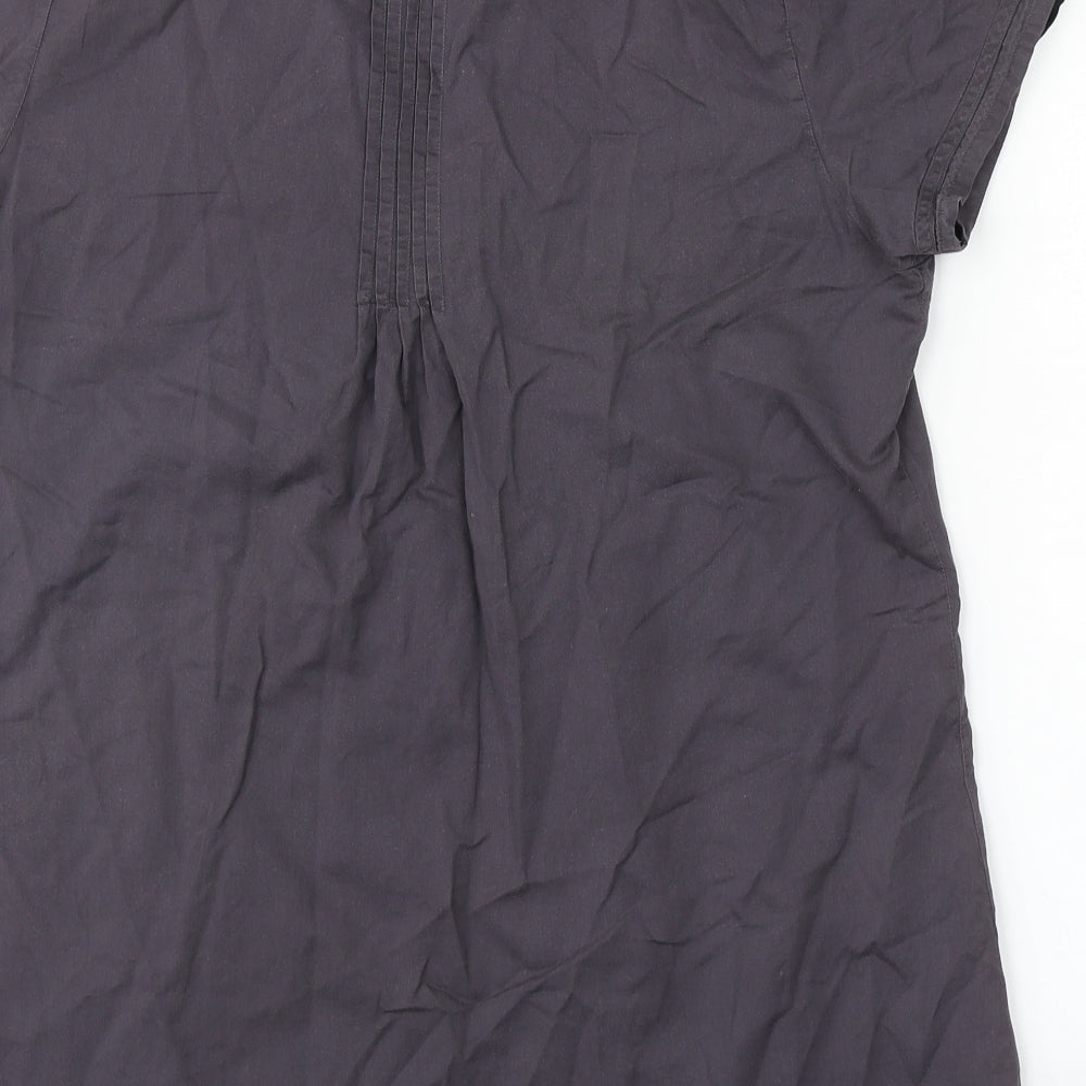 WILD POPPY Womens Grey   Basic Blouse Size L