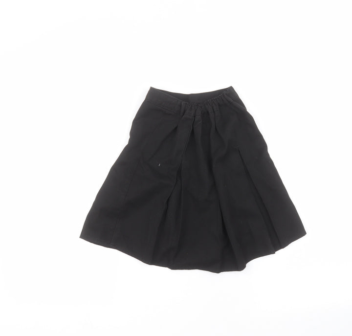 Preworn Girls Black   A-Line Skirt Size 6-7 Years