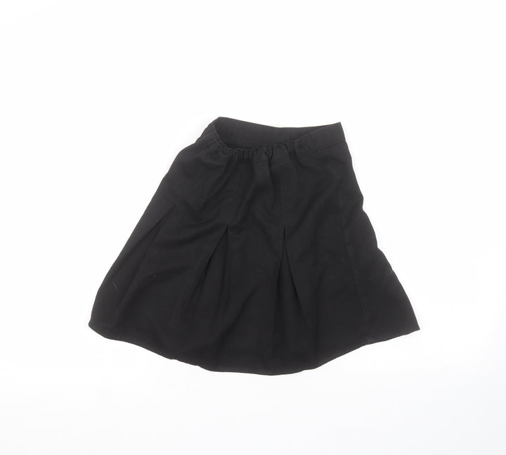 Preworn Girls Black   A-Line Skirt Size 6-7 Years