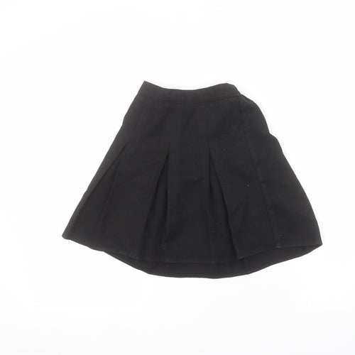 Preworn Girls Black   A-Line Skirt Size 6-7 Years