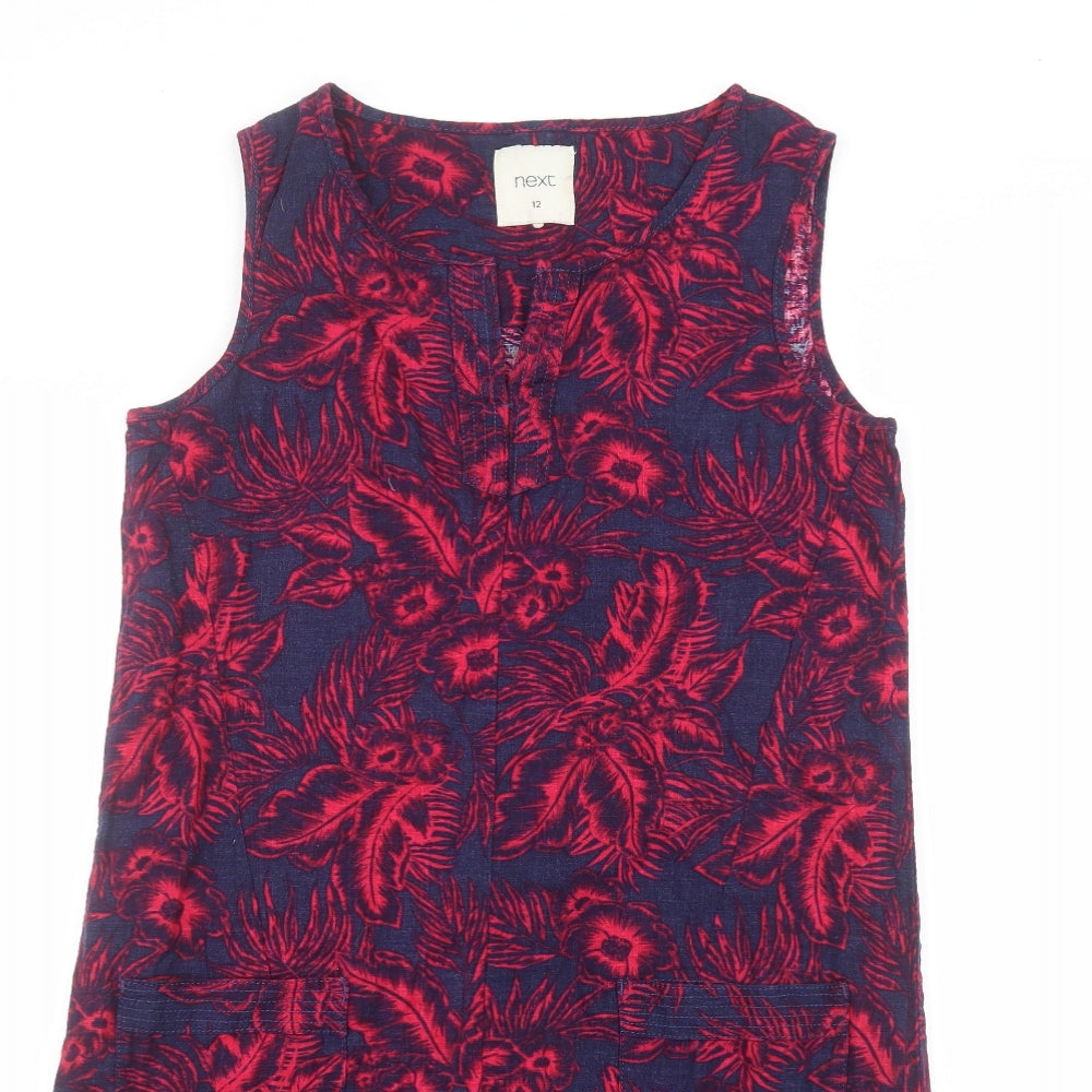 NEXT Womens Blue Floral  A-Line  Size 12