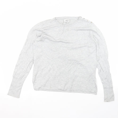 Only Womens Grey   Basic T-Shirt Size L