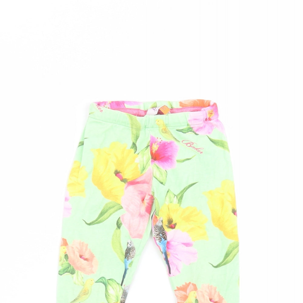 Ted Baker Girls Green Floral  Sweatpants Trousers Size 2-3 Years