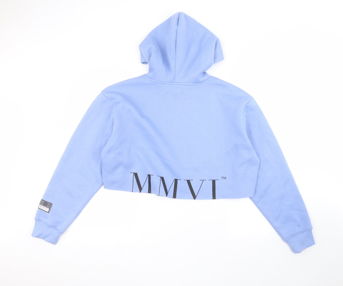 Boohoo Womens Blue   Pullover Hoodie Size L  - cropped hoodie