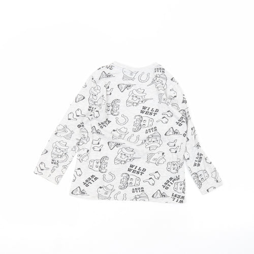 little kids Boys Grey   Basic T-Shirt Size 6 Years