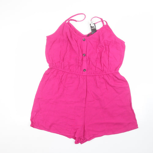 George Womens Pink   Playsuit One-Piece Size L