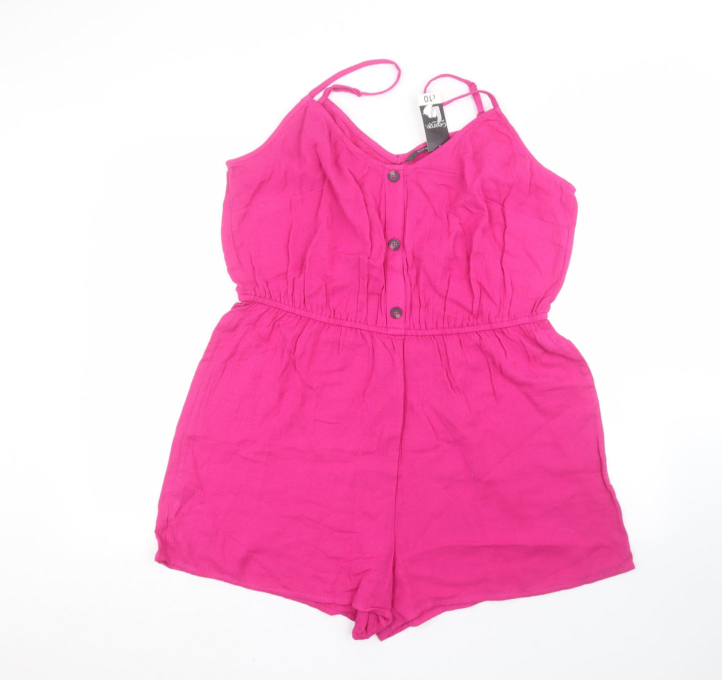 George Womens Pink   Playsuit One-Piece Size L