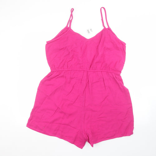 George Womens Pink   Playsuit One-Piece Size L