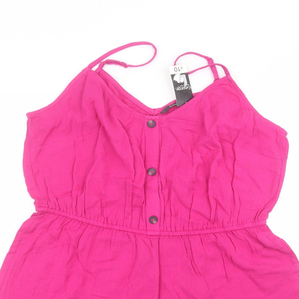 George Womens Pink   Playsuit One-Piece Size L