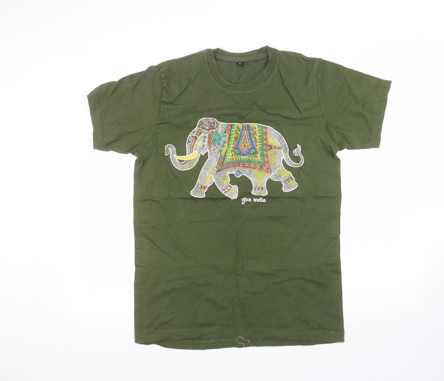Preworn Mens Green    T-Shirt Size L