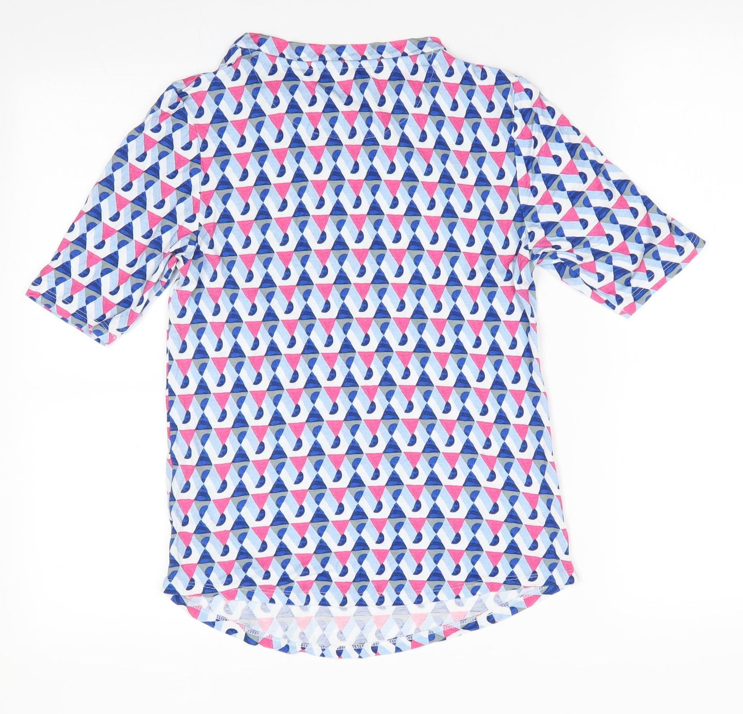 Marks and Spencer Womens Multicoloured Argyle/Diamond  Tunic T-Shirt Size 10  - Pink Blue Grey