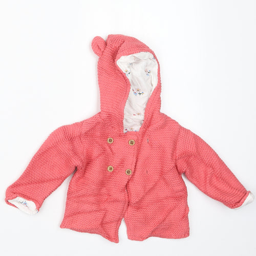 Marks and Spencer Girls Pink   Jacket  Size 3-6 Months