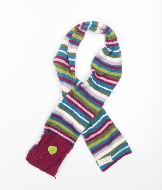 Adams Girls Blue Striped Knit Scarf Scarves & Wraps One Size