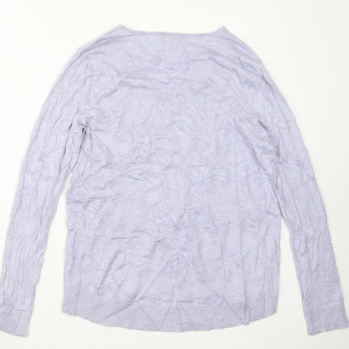 M&Co Womens Purple  Knit Pullover Jumper Size 14