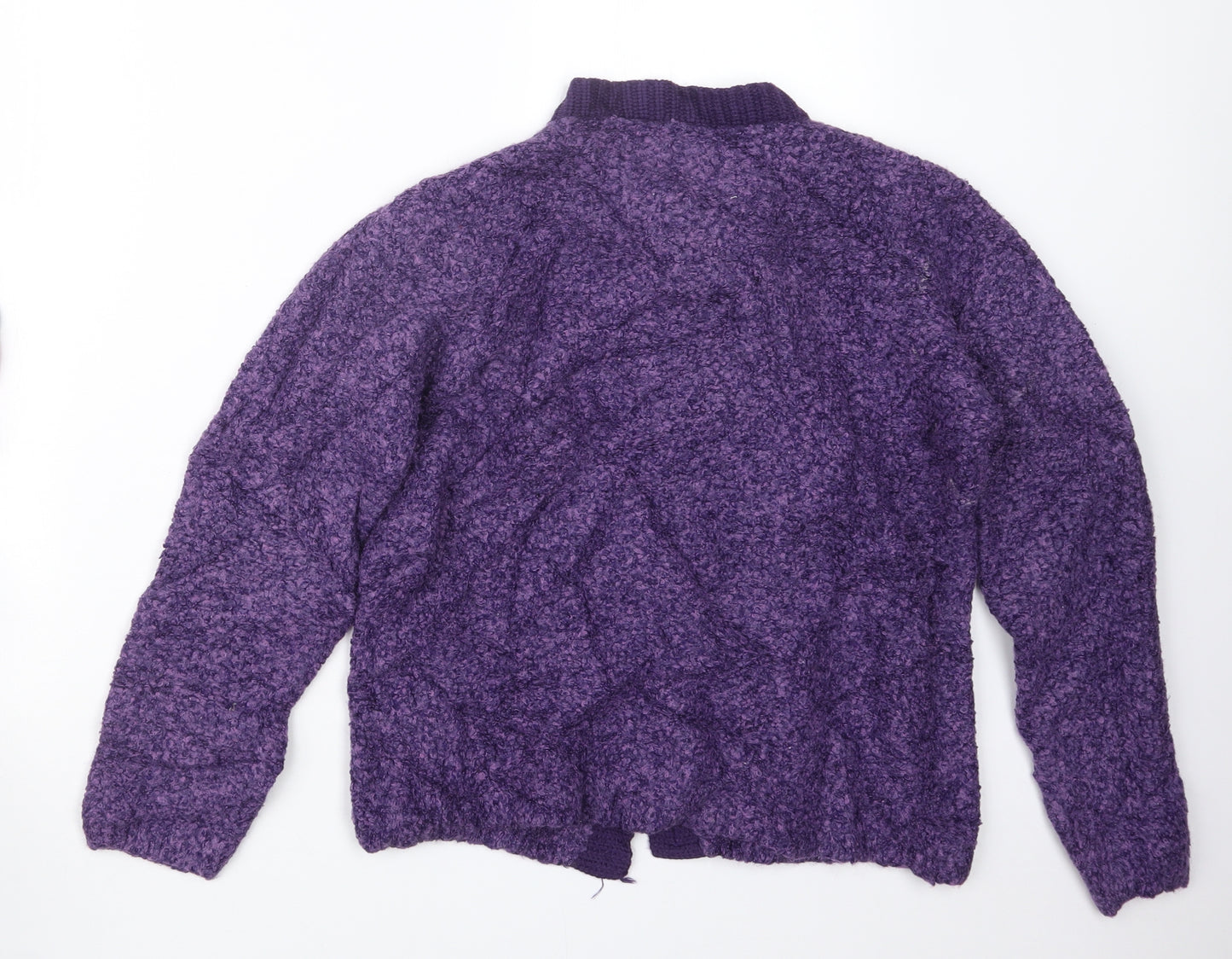 EWM Womens Purple  Knit Cardigan Jumper Size 14