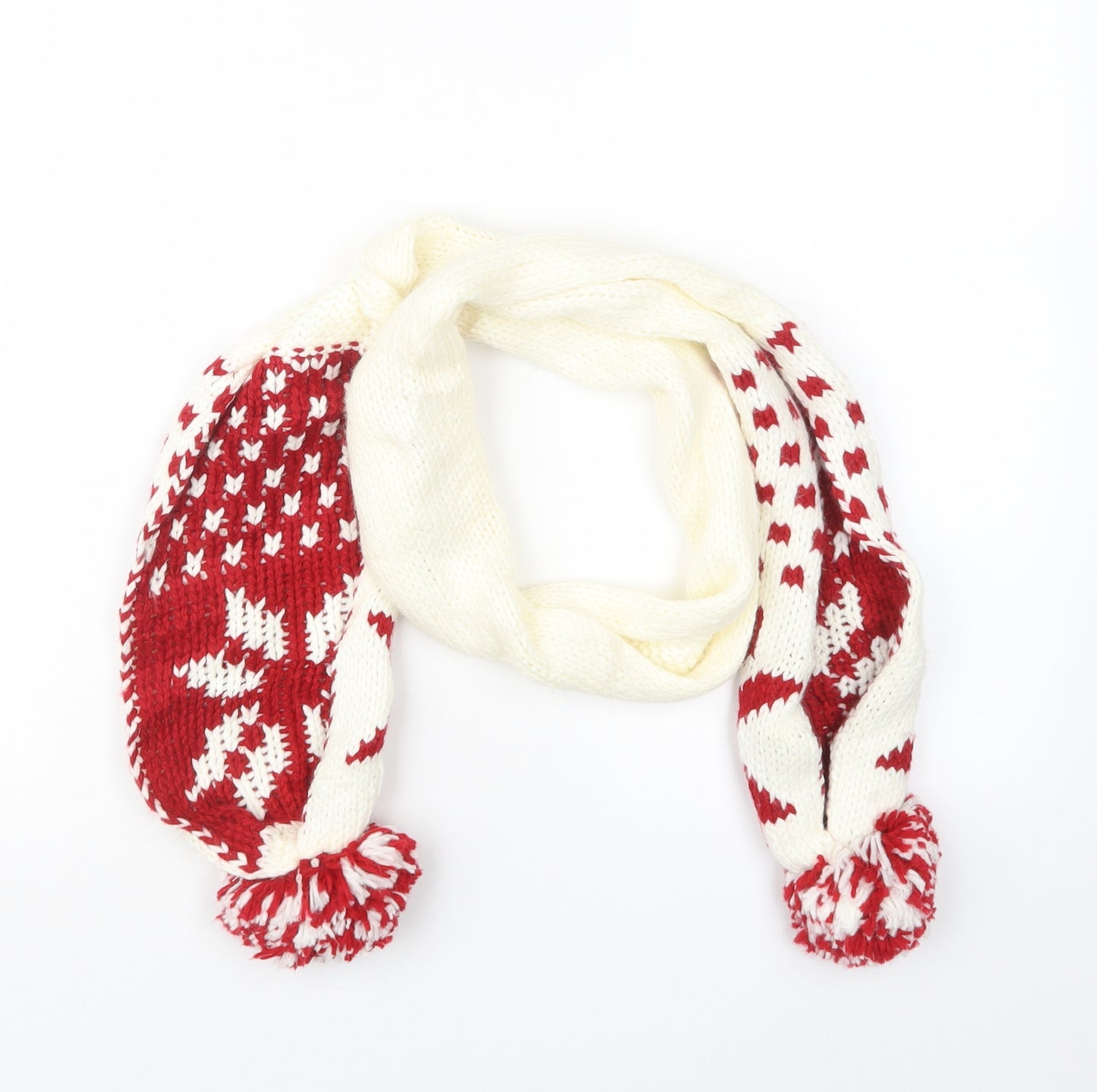 TU Womens Ivory  Knit  Scarf