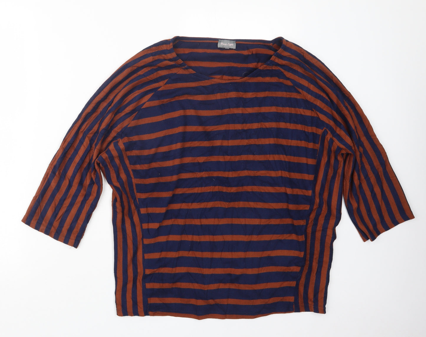 Phase Eight Womens Blue Striped  Pullover Jumper Size 16