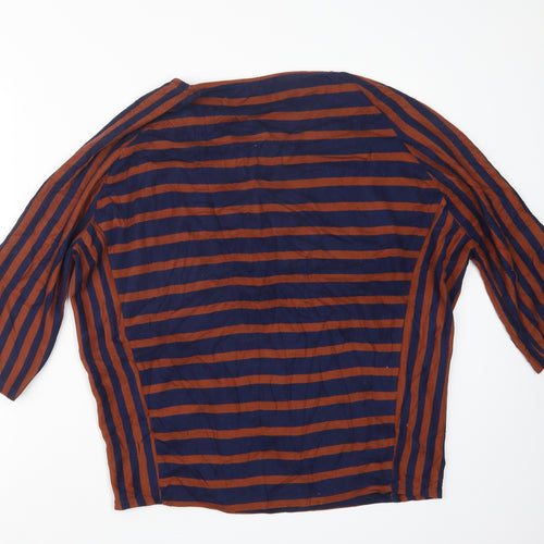 Phase Eight Womens Blue Striped  Pullover Jumper Size 16