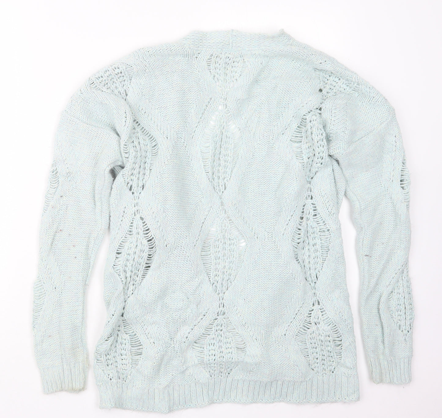 Warehouse Womens Blue  Knit Cardigan Jumper Size 8